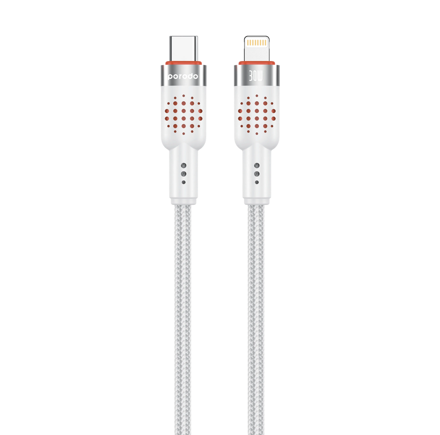 PORODO USB-C TO LIGHTNING ALUMINIUM BRAIDED CABLE 1.2M
