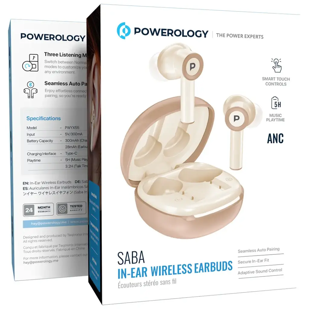 Powerology Saba In-Ear Wireless Earbuds