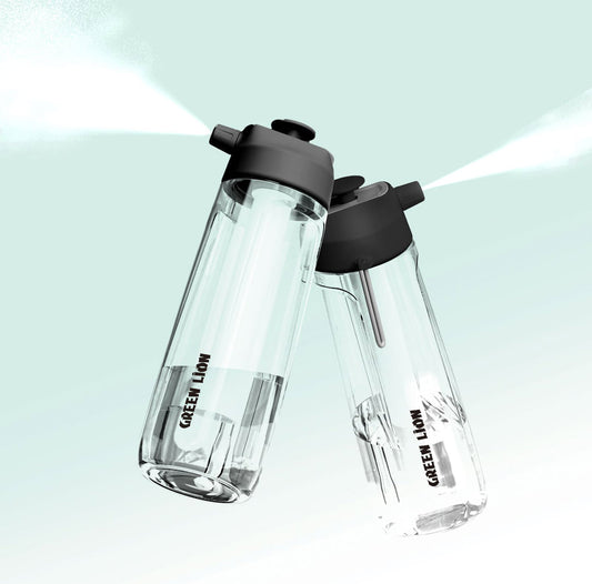 Green Lion Spray Water Bottle