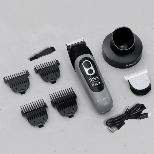 Porodo 2 IN 1 Full Body Grooming Kit Beard, Hair & Body - Black