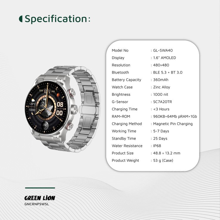 Green Lion Chrono Pro Smart Watch
