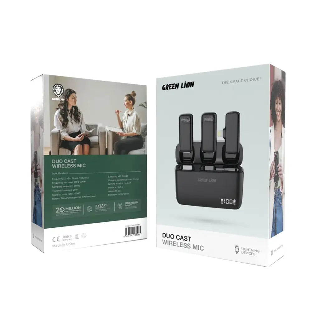 Green Lion Duo Cast Wireless Mic - Black