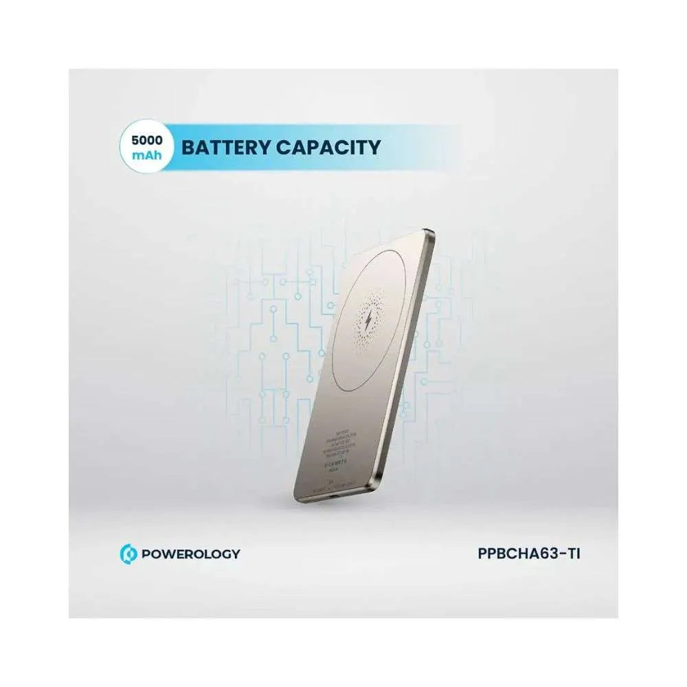 Powerology Ultra-Thin 5000mAh MagSafe Power Bank