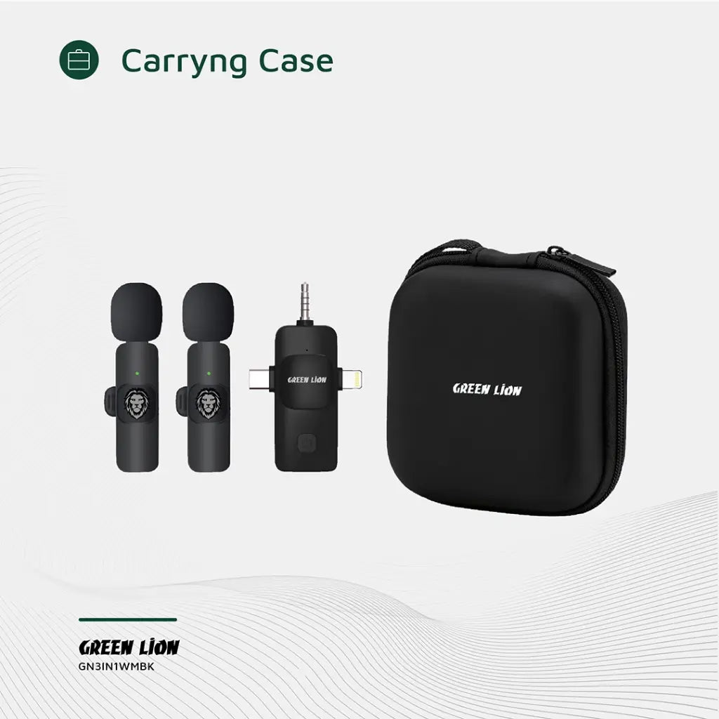 Green Lion 3 IN 1 Microphone Type-C / Lightning / Aux -
