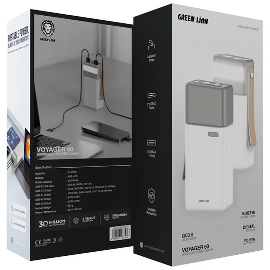 Green Lion Voyager Power Bank 60000mAh