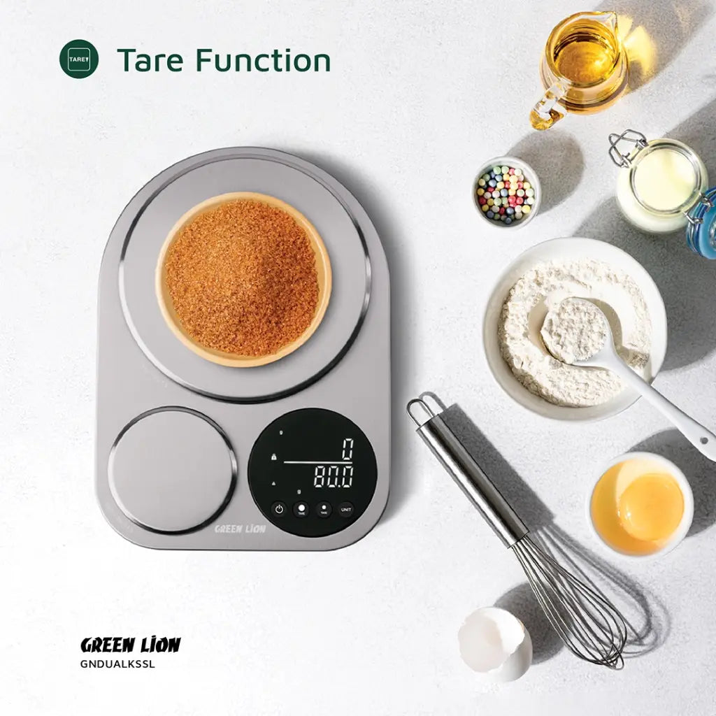 Green Lion Dual Kitchen Scale - Silver