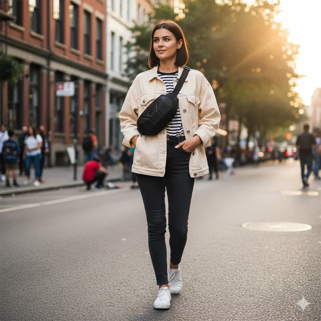 Green Lion Cleveland Travel Cross Body Bag - Black