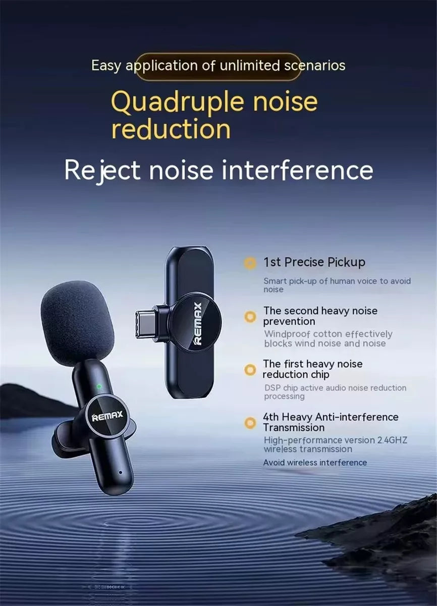 Remax K09 Ryusic Series One-to-One Live Stream Wireless Microphone- lighteng
