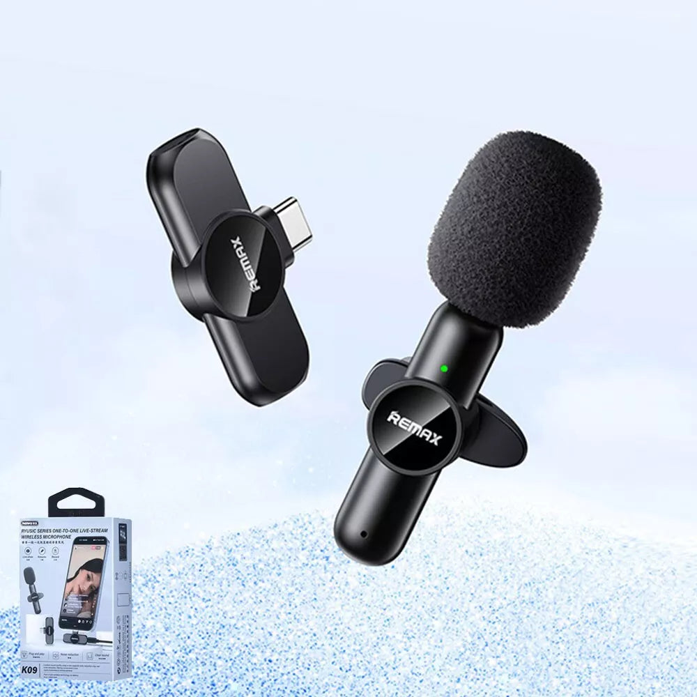 Remax K09 Ryusic Series One-to-One Live Stream Wireless Microphone- lighteng