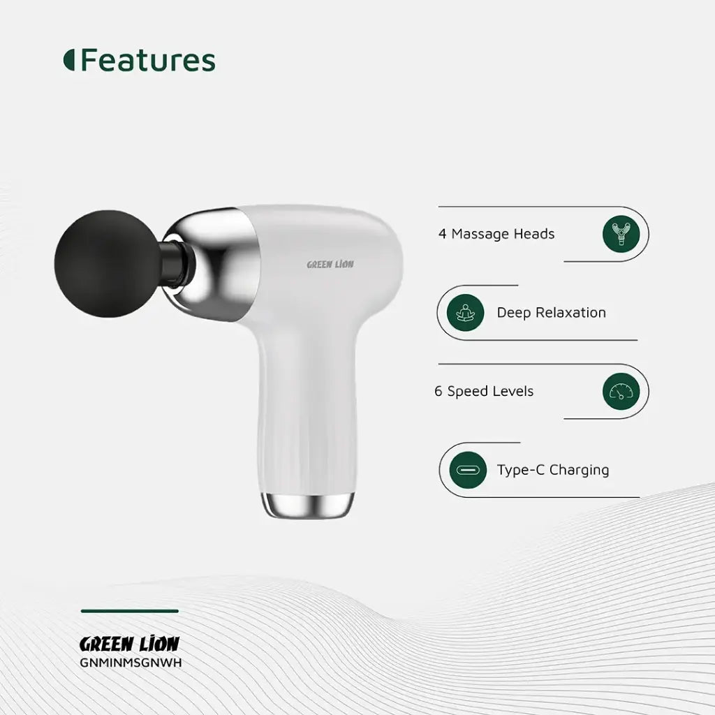 Green Lion Mini Massage Gun 6 Speed Levels