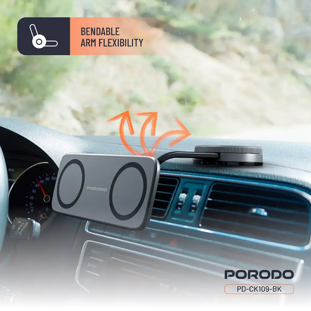 Porodo Vacuum & Adhesive Magnetic Car Mount