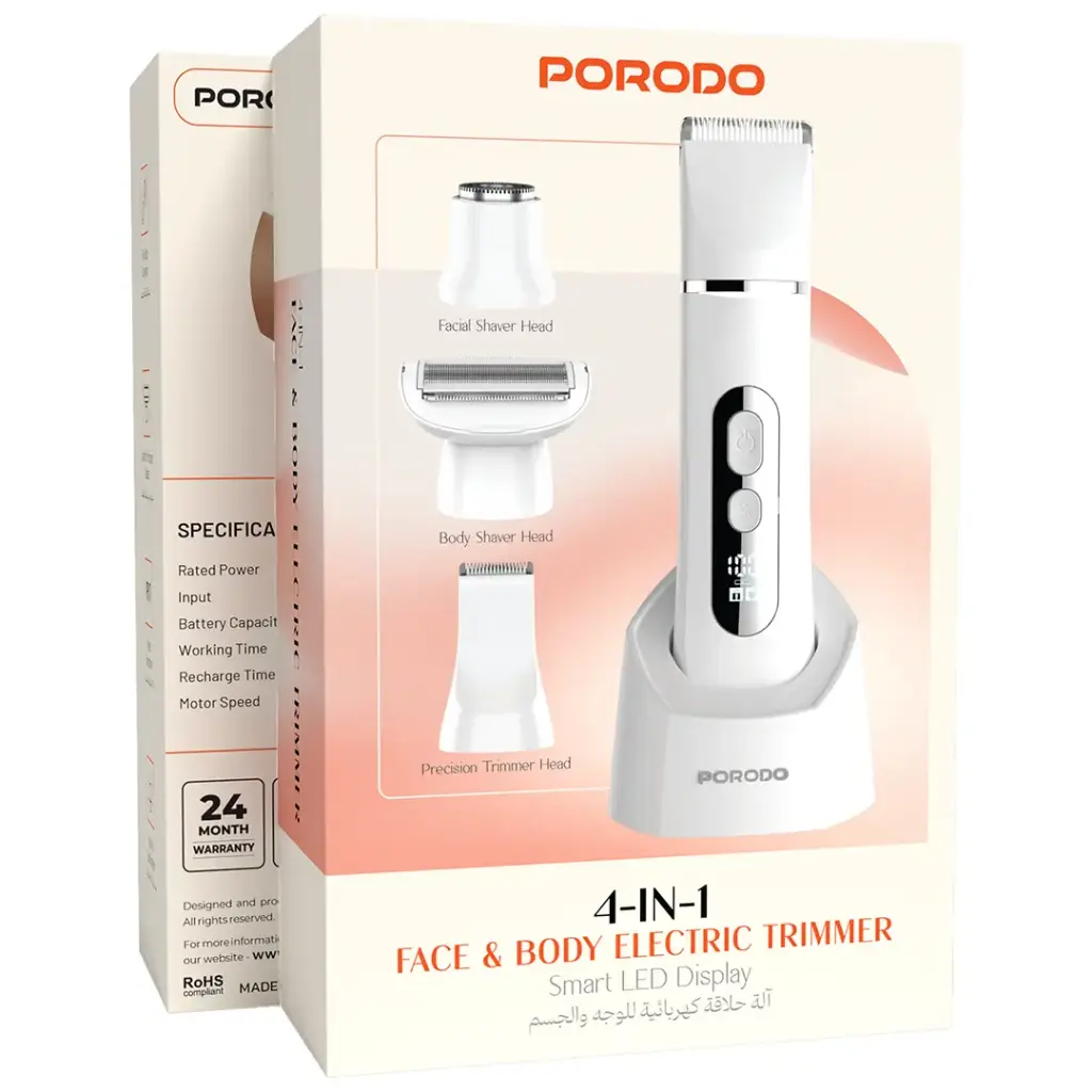 Porodo 4-In-1 Face & Body Electric Trimmer