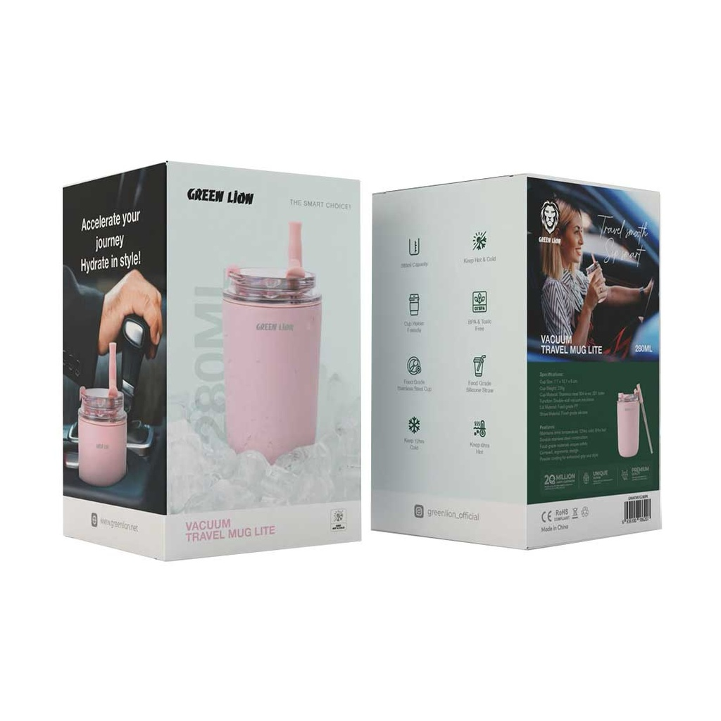 Green Lion Vacuum Travel Mug Lite-280 ML