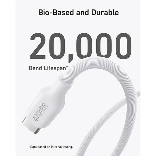 ANKER
Anker 543 USB-C to -C Cable - Bio-Based 3ft, White |