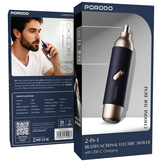 Porodo 2-in-1 Electric Shaver
