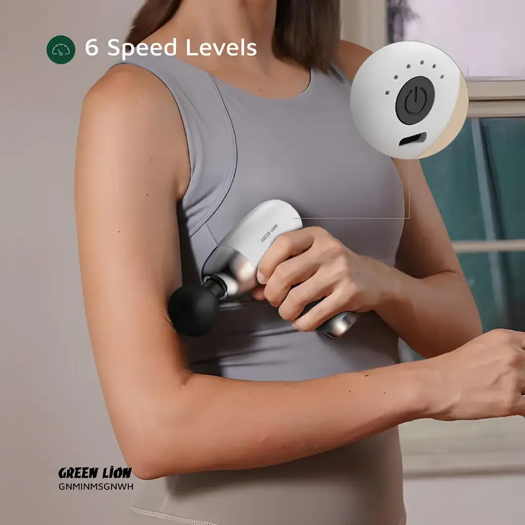 Green Lion Mini Massage Gun 6 Speed Levels
