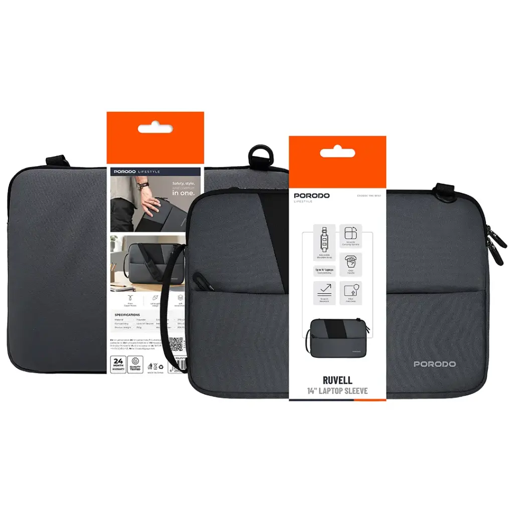 Porodo Lifestyle Ruvell 14" & 16" Laptop Sleeve