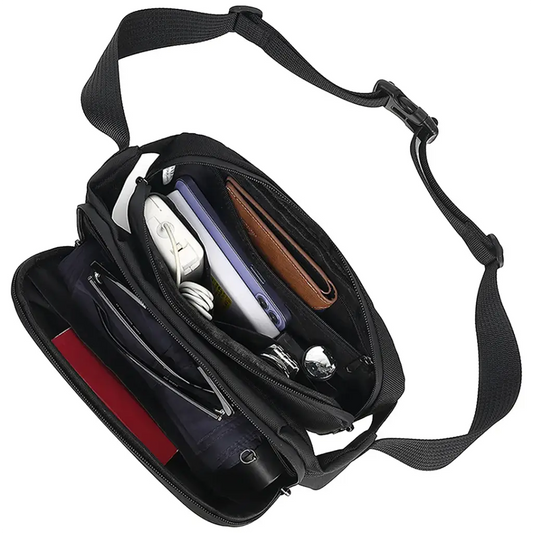 Green Lion Cleveland Travel Cross Body Bag - Black