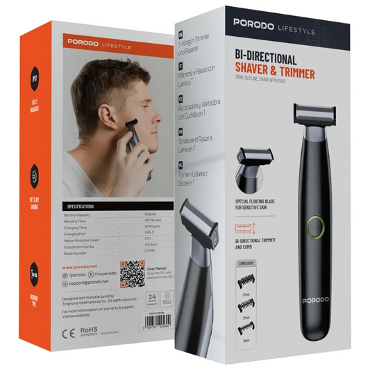 Porodo Lifestyle Bi-Directional Shaver & Trimmer