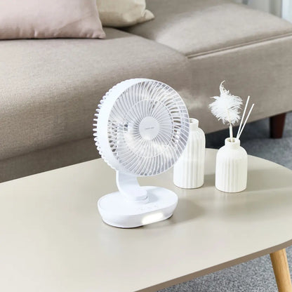 Green Lion 8" Desktop Fan Rechargeable - White