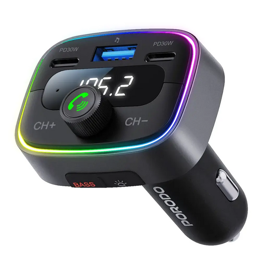 Porodo Smart Car Charger FM Transmitter