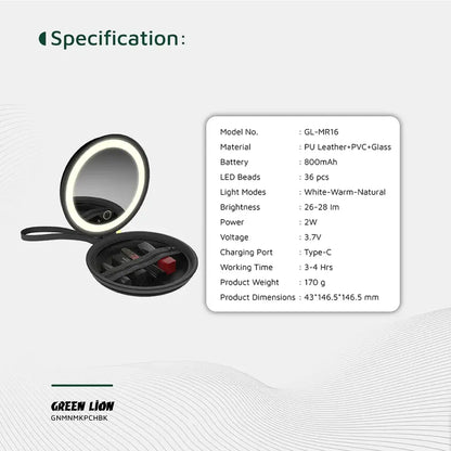 Green Lion Mini Makeup Pouch