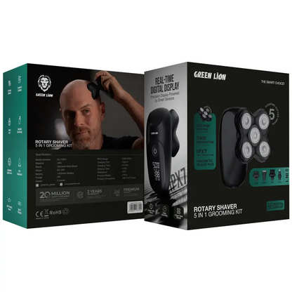 Green Lion Rotary Shaver 5-In-1 Grooming Kit