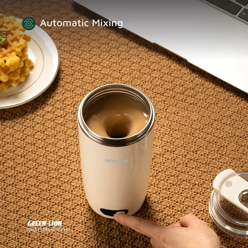 Green Lion Auto Stirring Mug