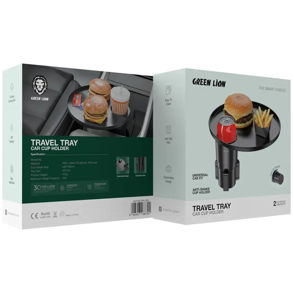 Green Lion Travel Tray Car Cup Holder