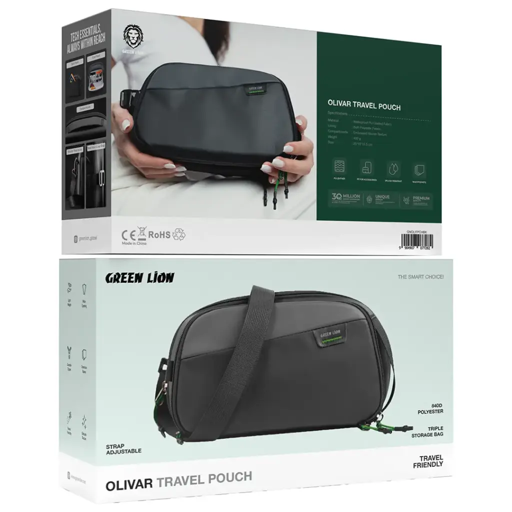 Green lion olivar organizer bag
