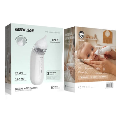 Green Lion Nasal Aspirator Baby Nose Cleaner - White