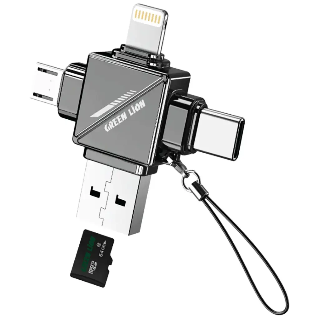 Green Lion 4 in 1 TF Card Reader 2TB Max