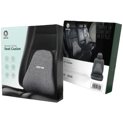 Green Lion Memory Foam Seat Cushion - Black | Orthopedic Support for Back Pain Relief