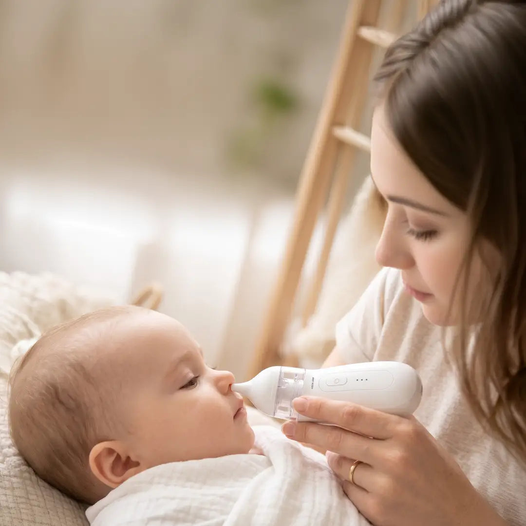 Green Lion Nasal Aspirator Baby Nose Cleaner - White