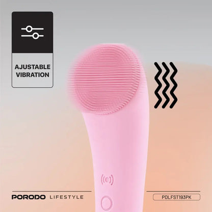 Porodo Lifestyle Sonic Vibration Facial Cleansing Brush - Pink