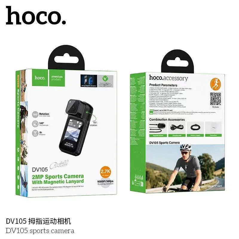 Hoco DV105 Sports Camera 2.7K – 140° Wide Angle