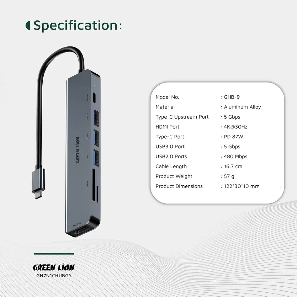 Green Lion 7-in-1 USB-C Hub