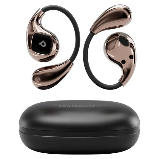 Powerology Nammos Open-Ear Earbuds - Matte Black