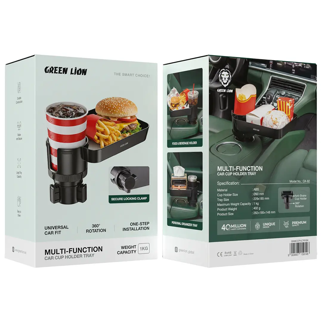Green Lion Multi-Function Car Cup Holder Tray