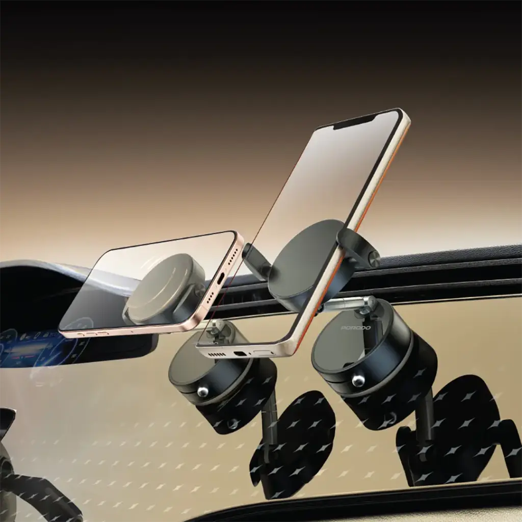 Porodo MagSafe Multi-Surface Phone Holder with Grip-Lock Toggle