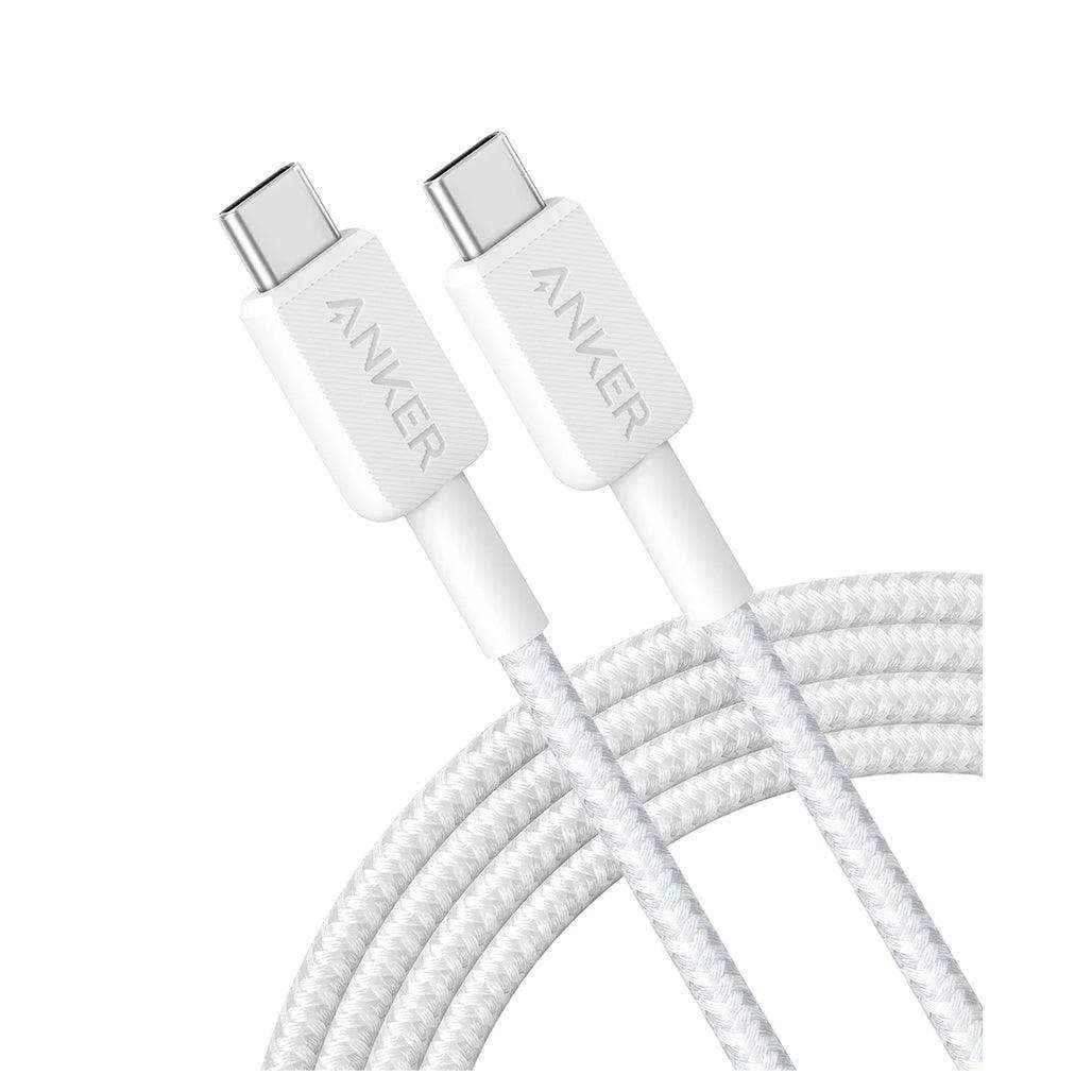Anker 322 USB-C to USB-C Cable (3ft Braided) - White