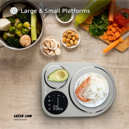 Green Lion Dual Kitchen Scale - Silver