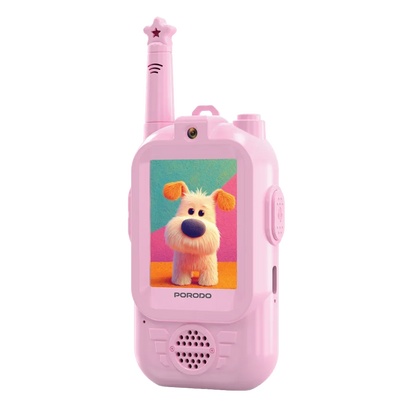 Porodo Piko Piko Rechargeable Video Walkie-Talkie - Pink & Blue