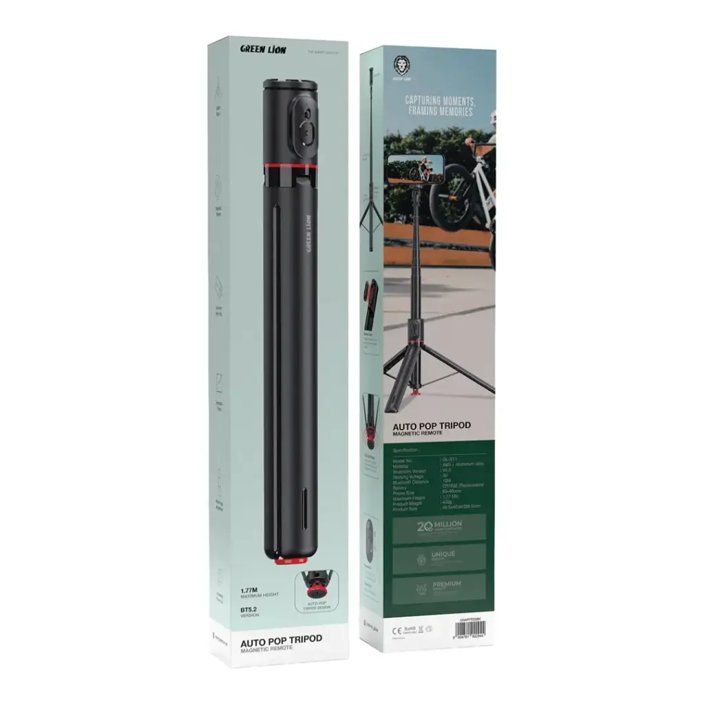 Green Lion Auto Pop Magnetic Tripod with Remote