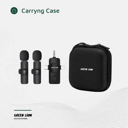 Green Lion 3 IN 1 Microphone Type-C / Lightning / Aux -