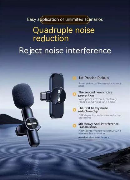 Remax K09 Ryusic Series One-to-One Live Stream Wireless Microphone- lighteng