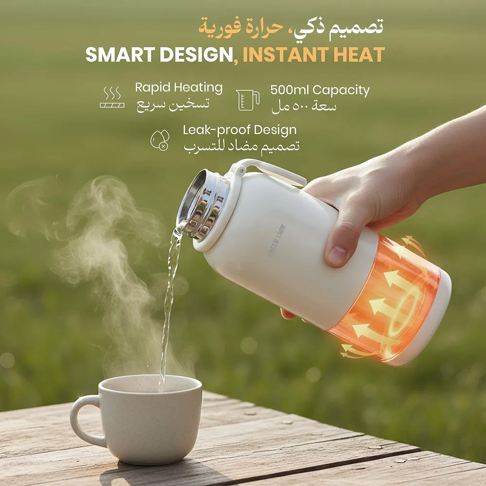 Boilix Portable Electric Kettle & Milk Warmer 500ml – 10400mAh