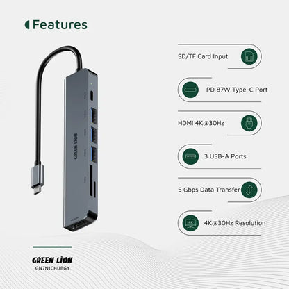 Green Lion 7-in-1 USB-C Hub