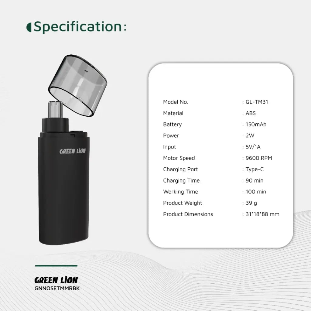 Green Lion Nose Pro Nose and Ear Trimmer