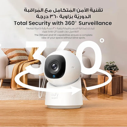eufy Indoor Cam C220 – 2K 360° AI Security Camera